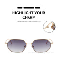 New fashion small frame polygon Sunglasses Women's fashion in Europe and America the same Sunglasses street style glasses s21102